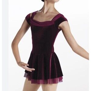 WEISSMAN Dance Costume 15890 Forest Flute Song Burgundy Velvet And Mesh
